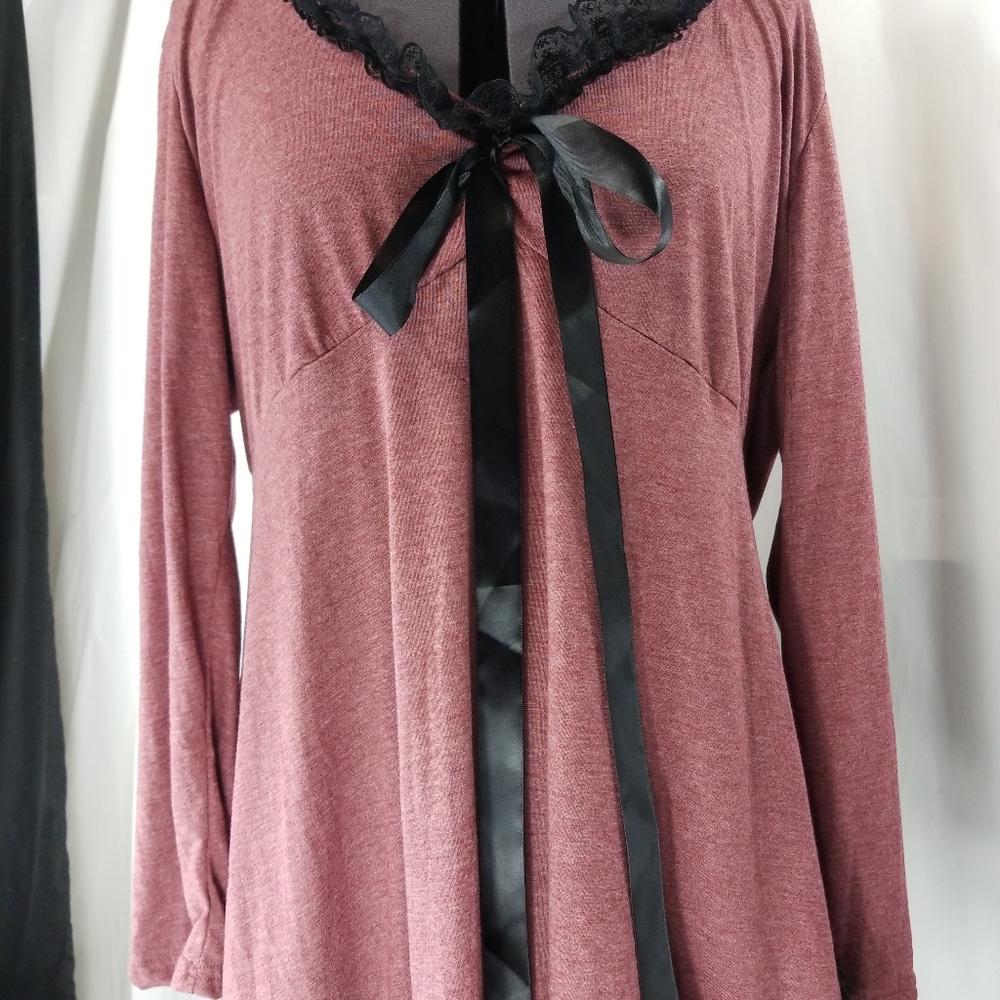 Rose gal Plus badydoll Blouse 18 - Picture 3 of 3